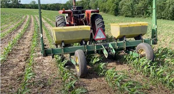Farm equipment in field