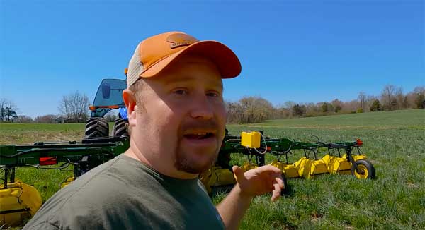 Man in farm field